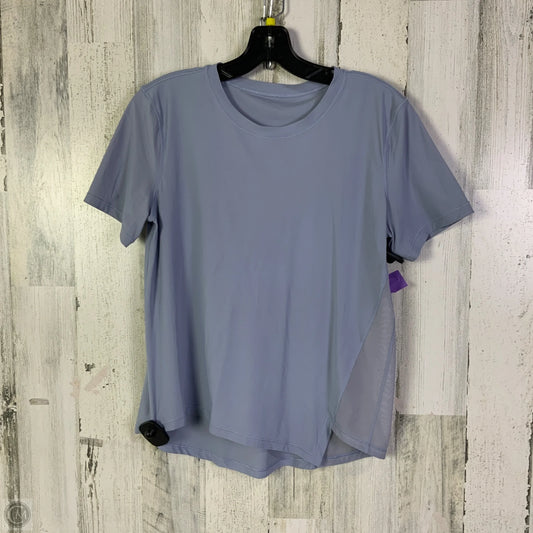 Athletic Top Short Sleeve By Lululemon In Blue, Size: 6