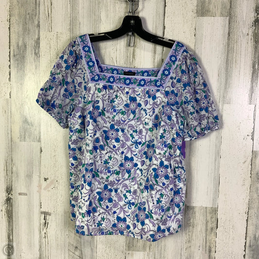 Top Short Sleeve By Talbots In Multi-colored, Size: M