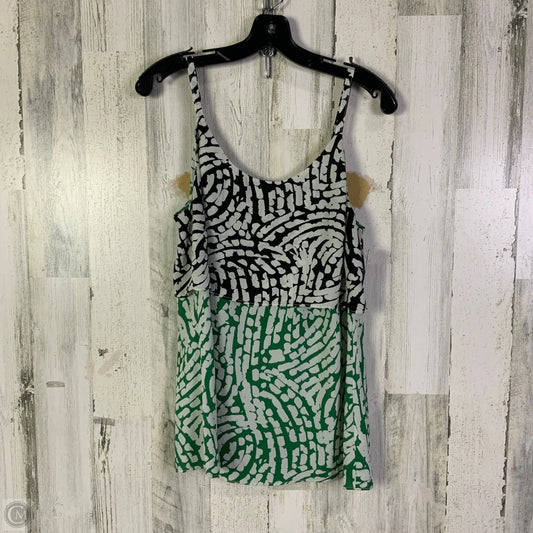 Blouse Sleeveless By Cabi In Black & Green, Size: S