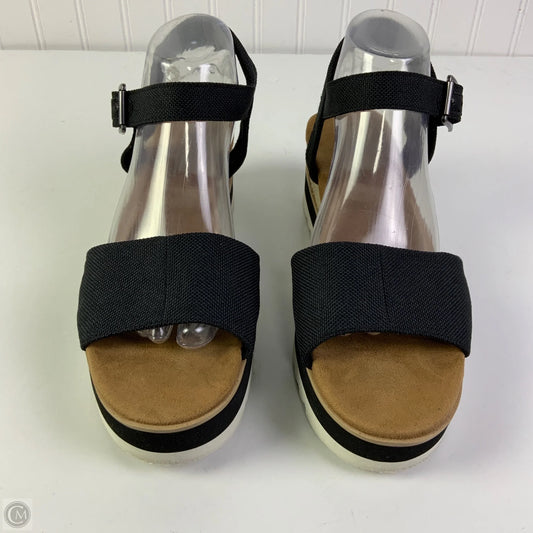 Sandals Heels Wedge By Toms In Black, Size: 10
