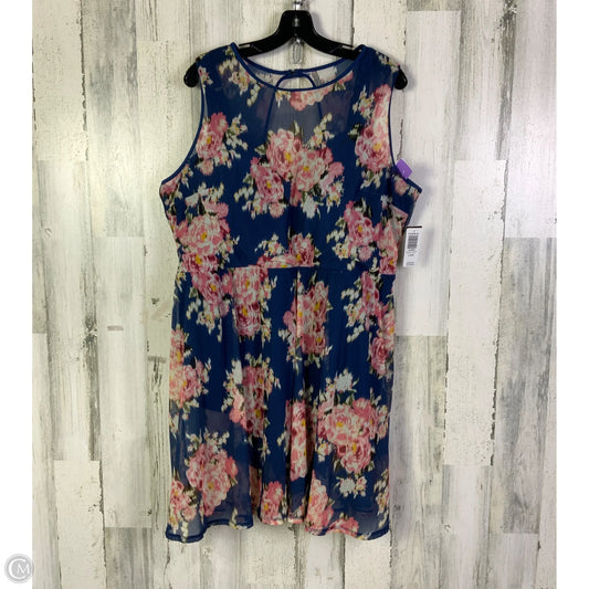 Swimsuit By Torrid In Blue & Pink, Size: 3x
