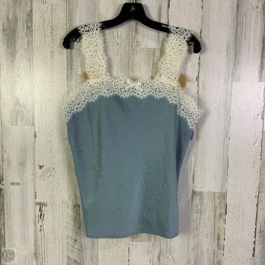 Blouse Sleeveless By Madewell In Blue, Size: L