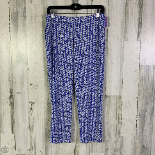 Pants Set 2pc By Clara Sun Woo In Blue & White, Size: M