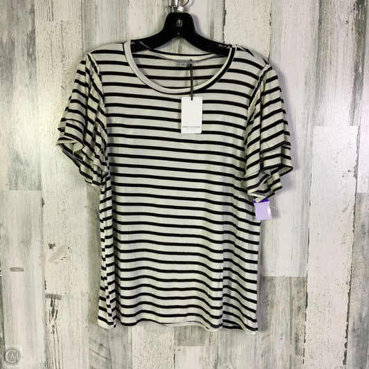 Top Short Sleeve By Green Envelope In Black & Cream, Size: Xl