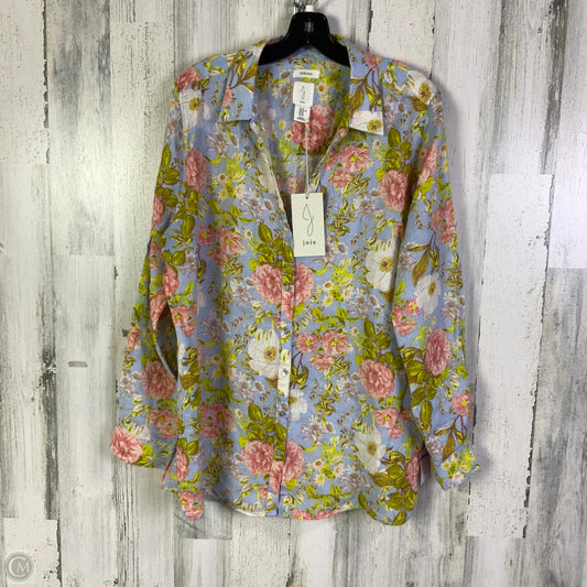 Blouse 3/4 Sleeve By Joie In Multi-colored, Size: Xl