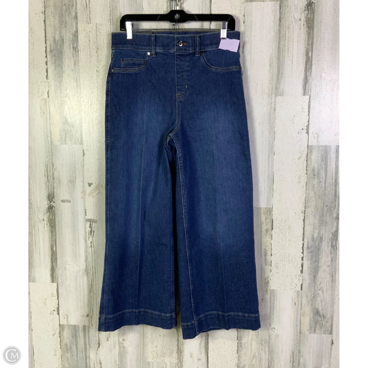 Jeans Cropped By Spanx In Blue Denim, Size: 8