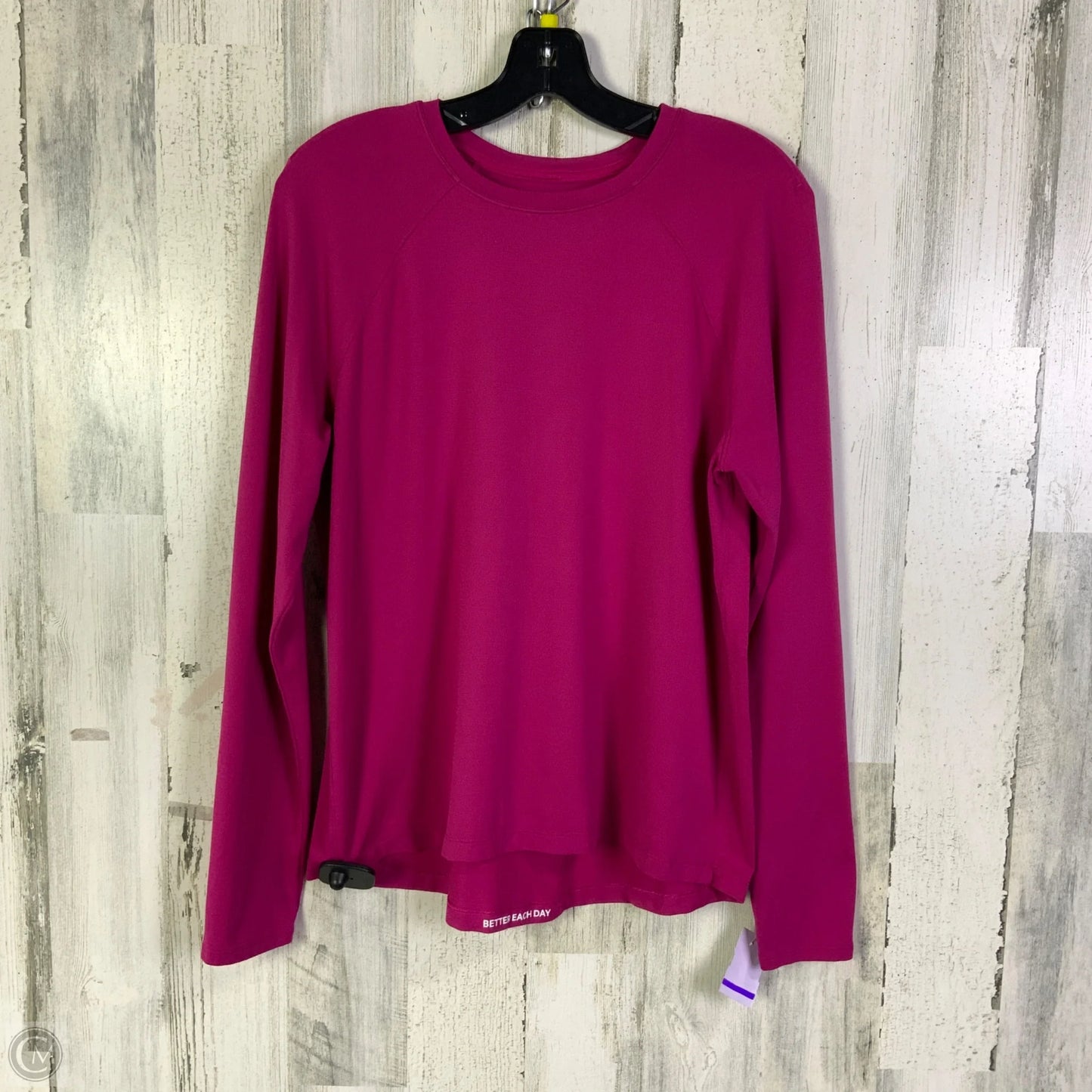 Athletic Top Long Sleeve Crewneck By Lululemon In Pink, Size: L