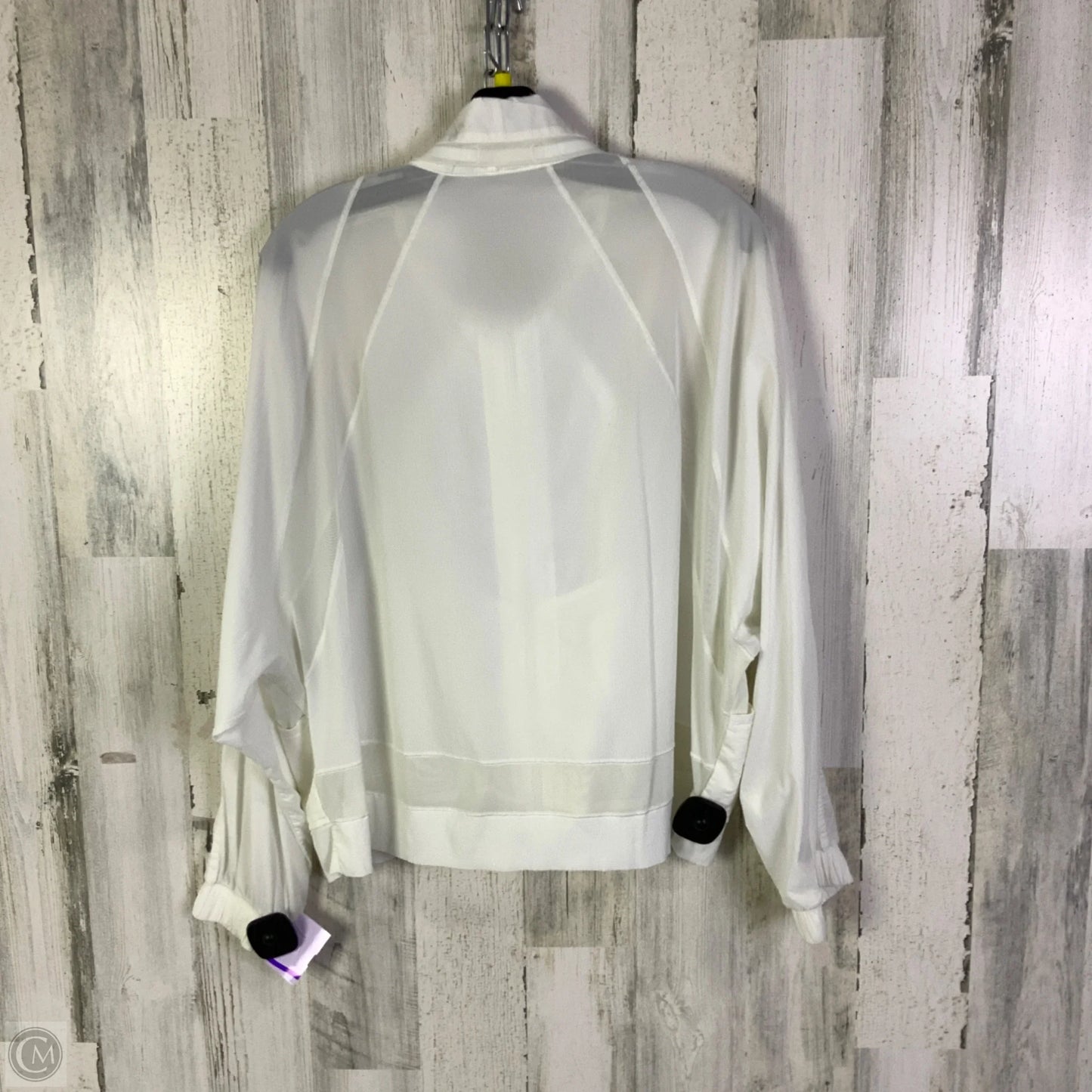 Jacket Windbreaker By Lululemon In White, Size: 10