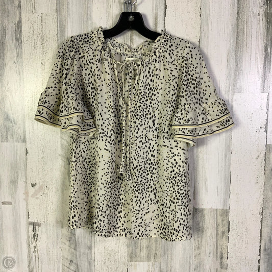 Blouse Short Sleeve By Max Studio In Cream, Size: M