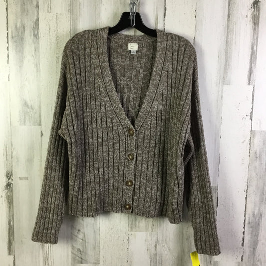 Sweater Cardigan By A New Day In Brown, Size: L