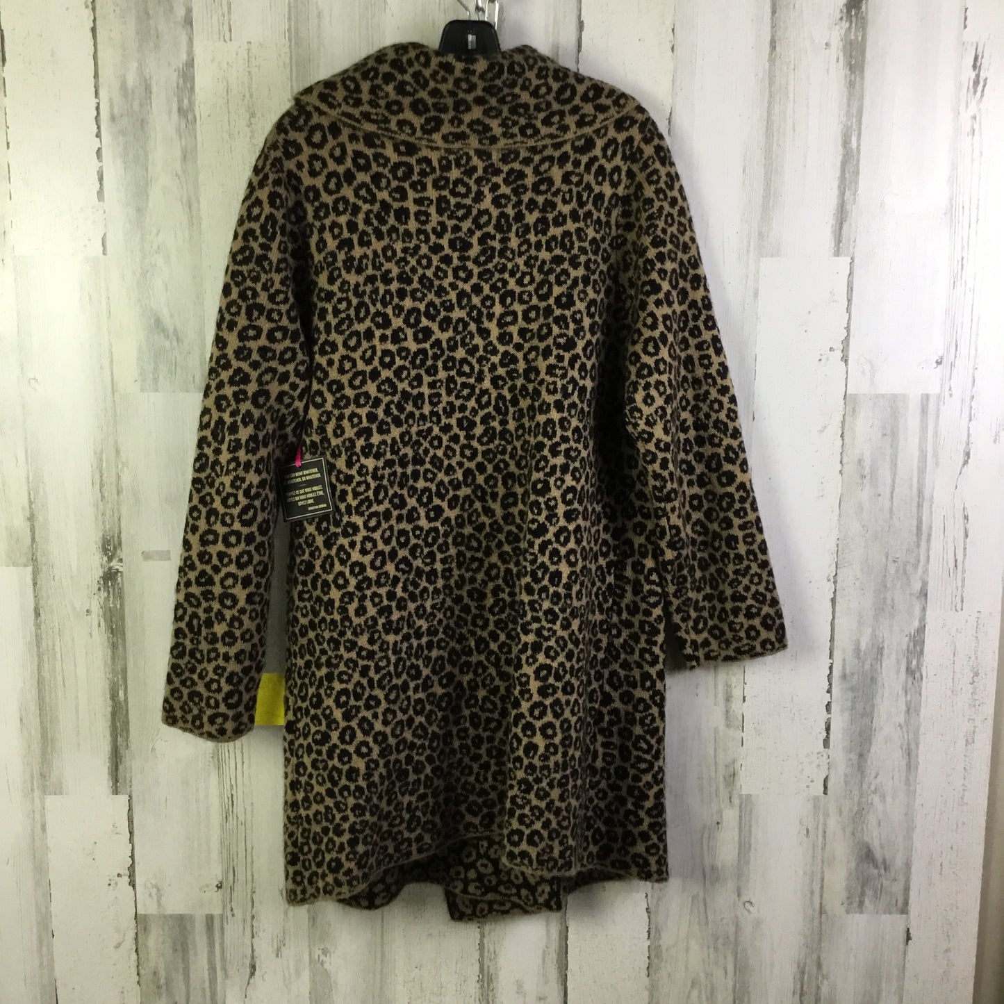 Sweater Cardigan By Christian Siriano In Animal Print, Size: 1x