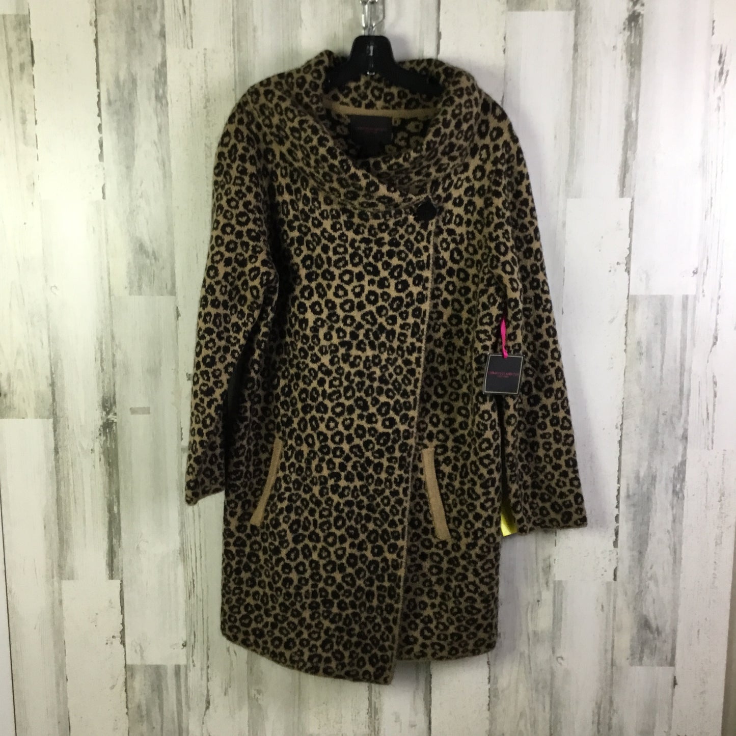 Sweater Cardigan By Christian Siriano In Animal Print, Size: 1x