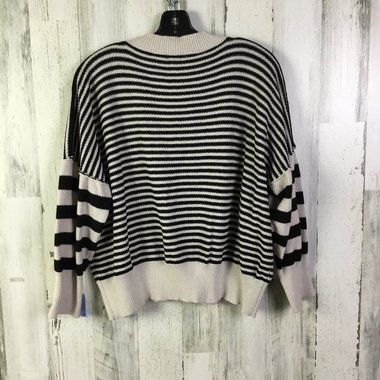 Sweater By White Birch In Black & Cream, Size: M