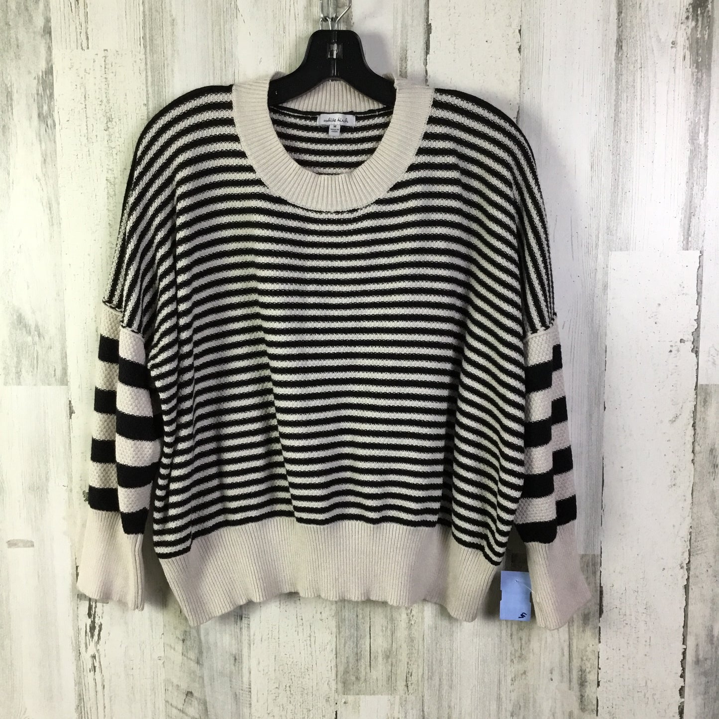 Sweater By White Birch In Black & Cream, Size: M