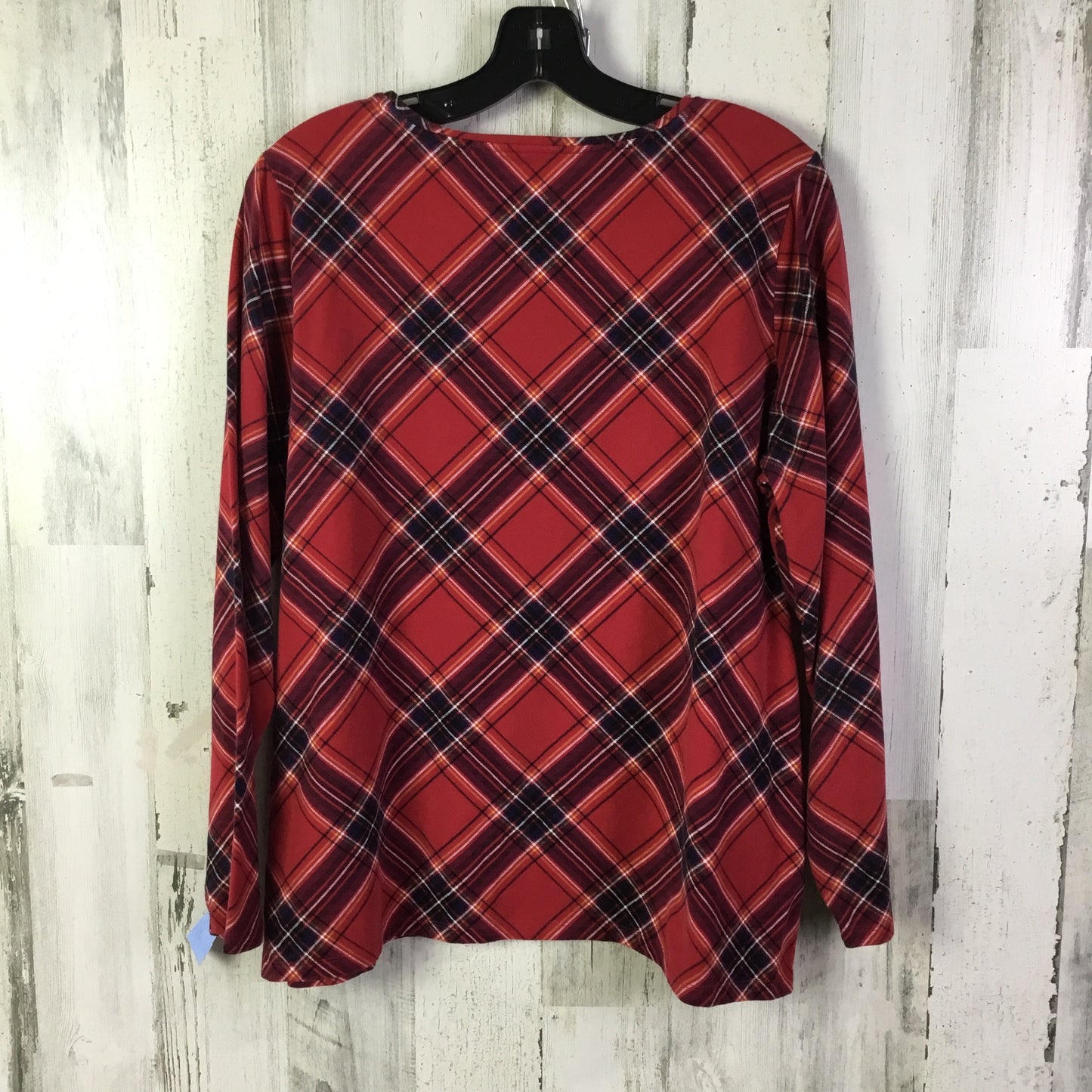 Top Long Sleeve Basic By Talbots In Red, Size: 2x