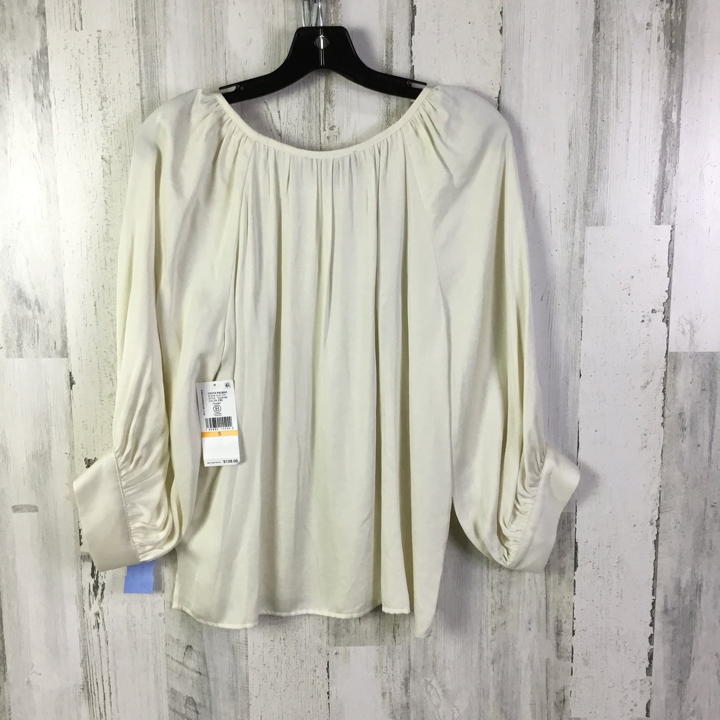 Blouse 3/4 Sleeve By Karen Kane In Cream, Size: S