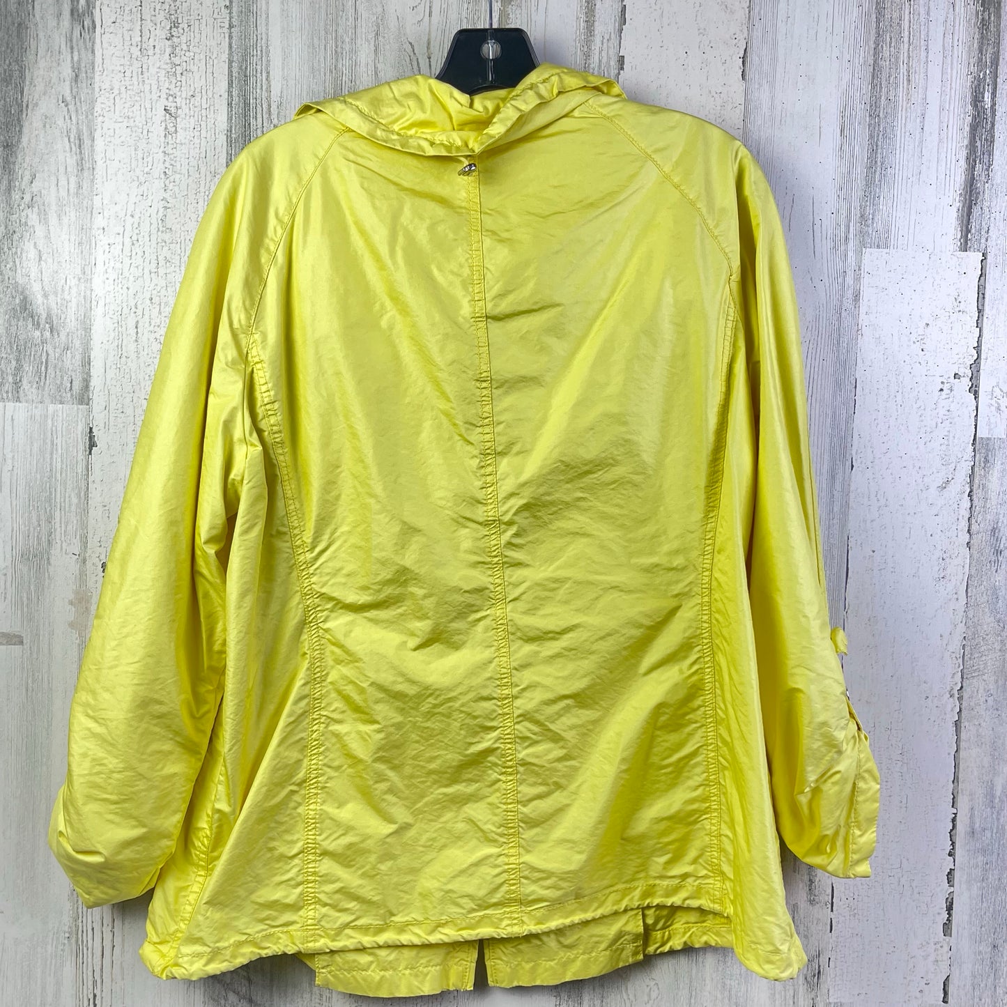 Coat Raincoat By Clothes Mentor In Yellow, Size: L