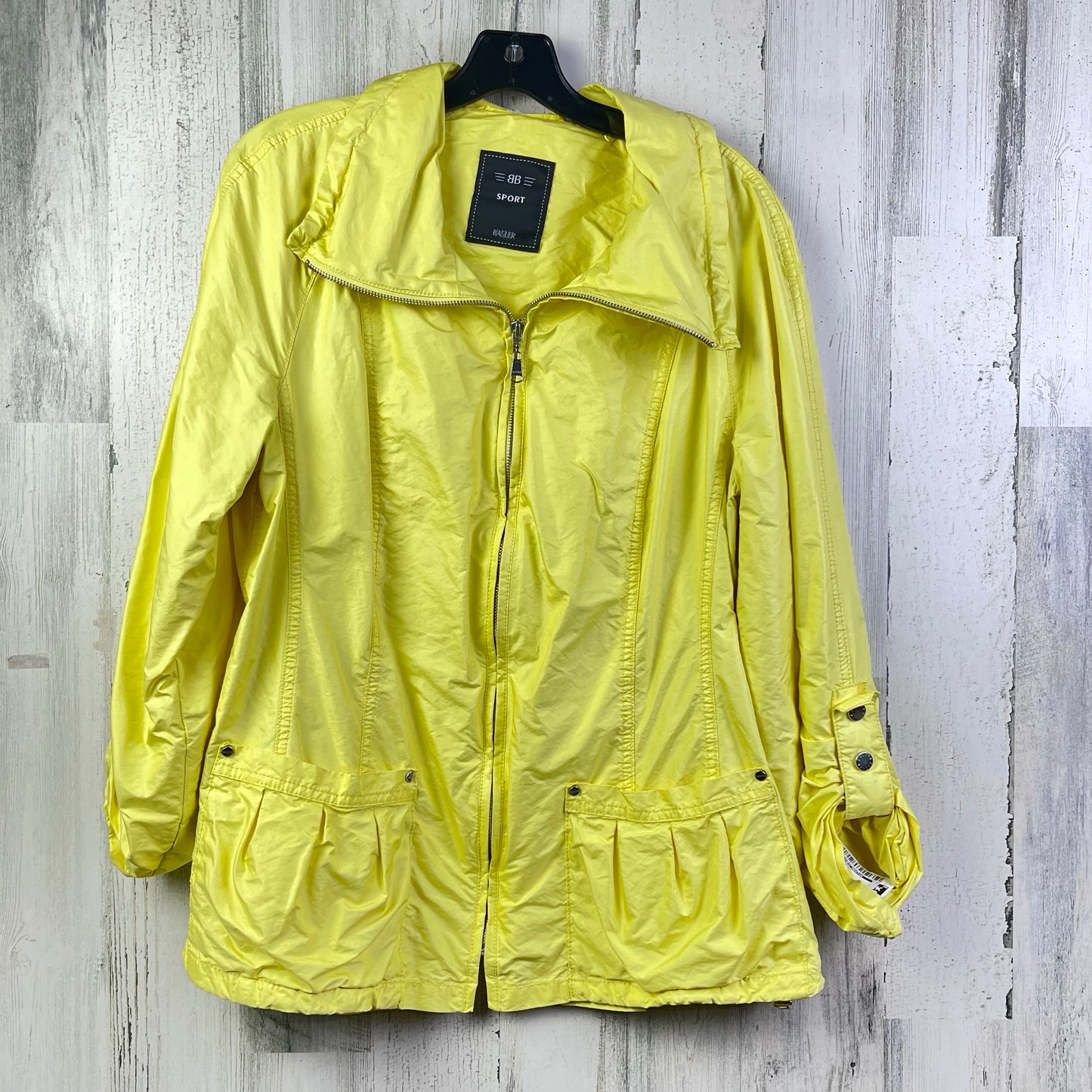 Coat Raincoat By Clothes Mentor In Yellow, Size: L