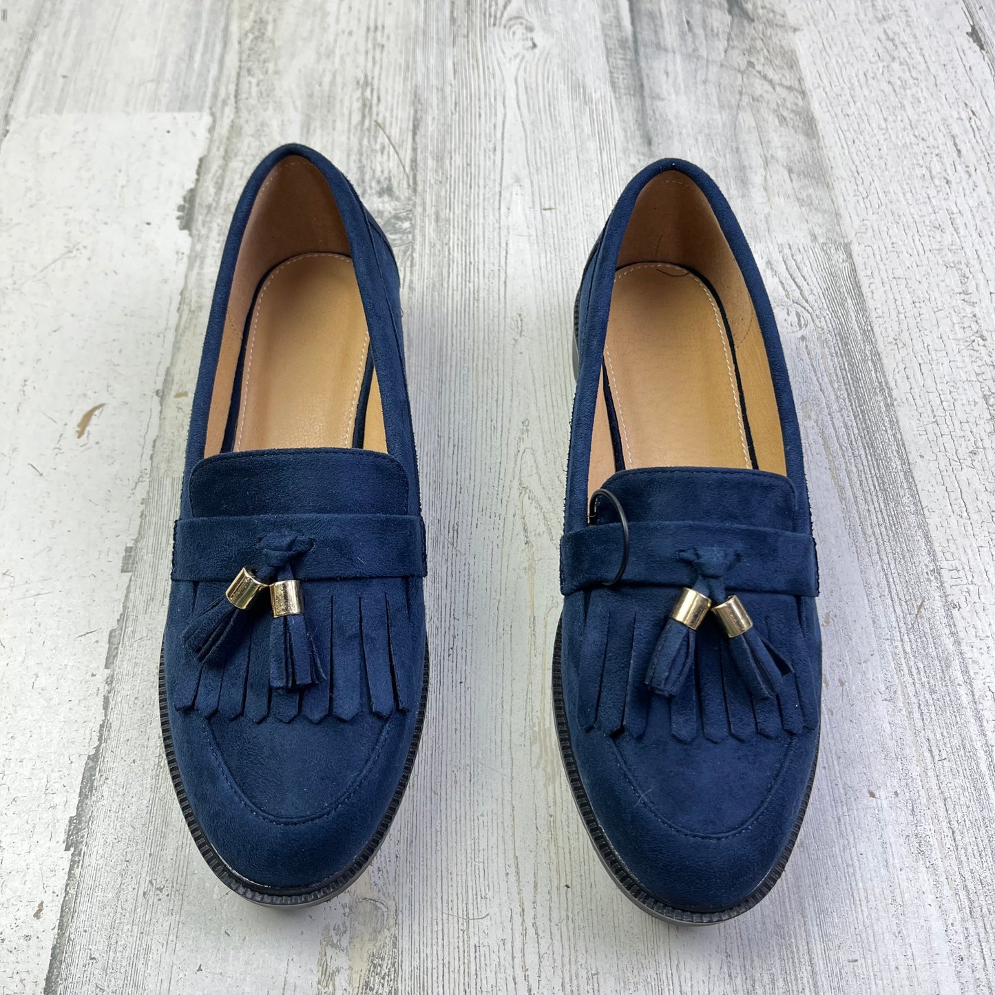 Shoes Flats By Clothes Mentor In Blue, Size: 9