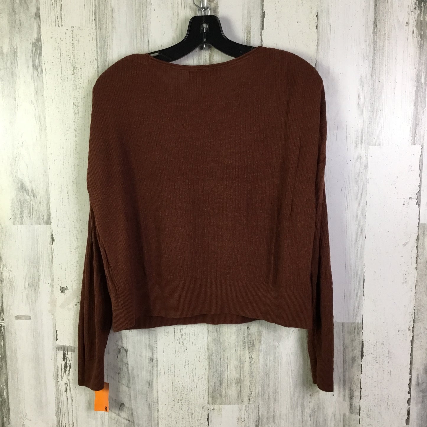 Top Long Sleeve By Banana Republic In Orange, Size: S