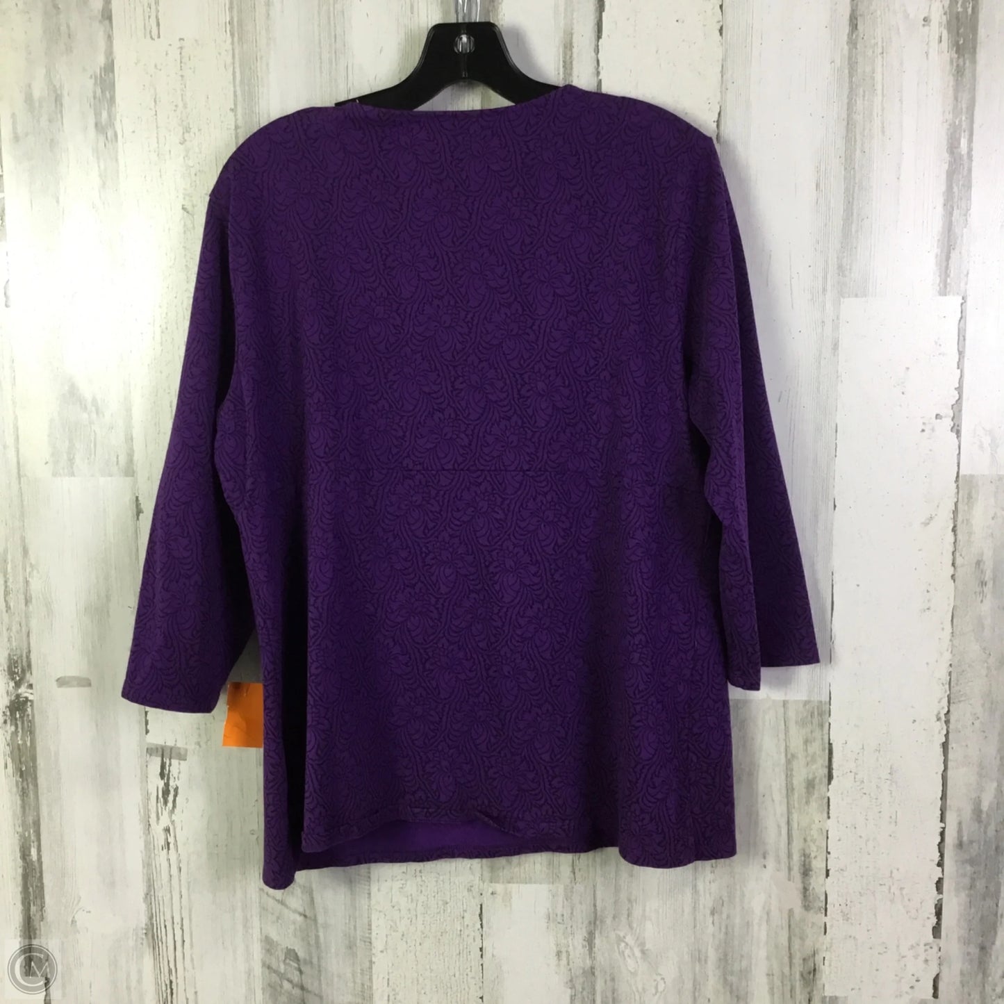 Top 3/4 Sleeve By Eddie Bauer In Purple, Size: Xl