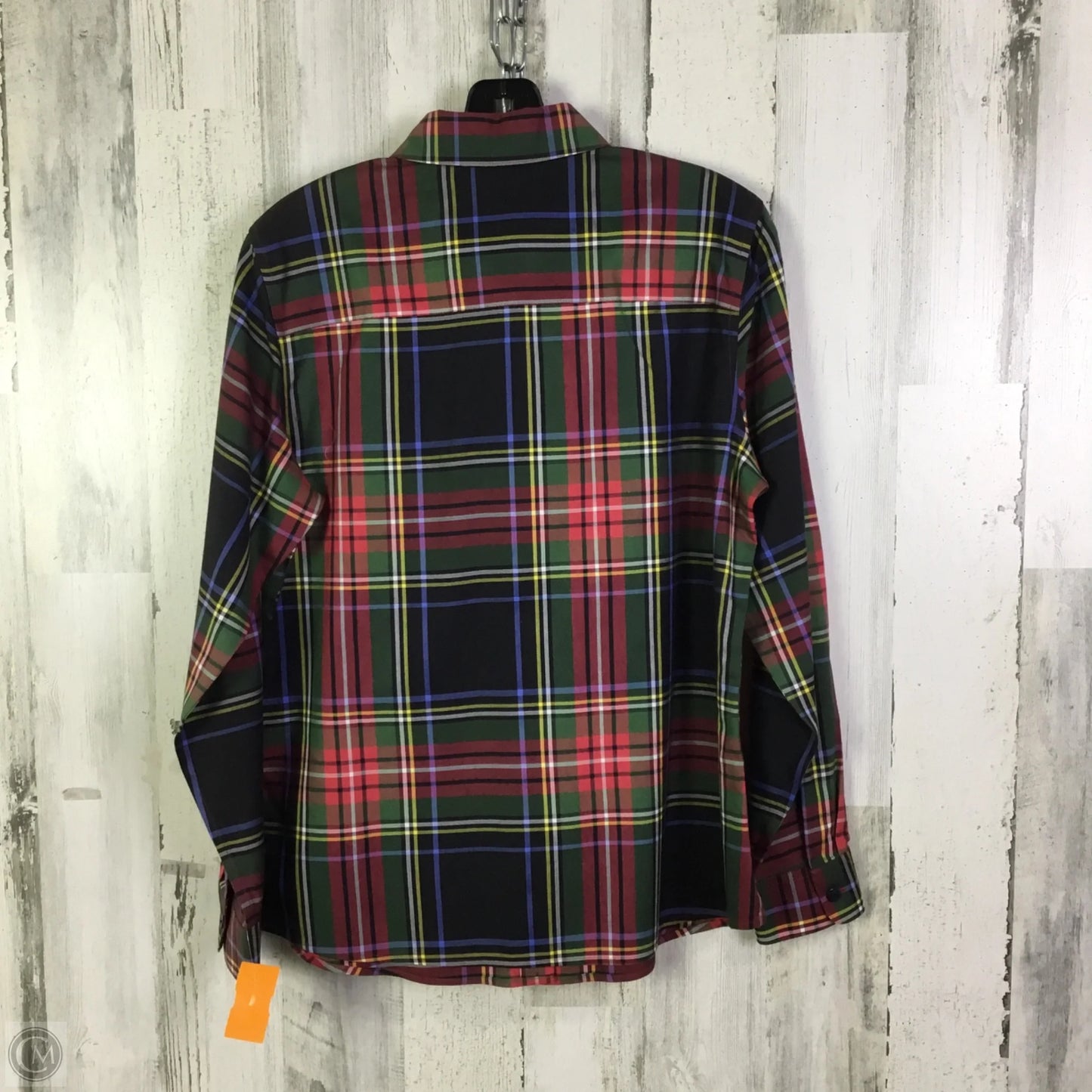 Top Long Sleeve By Foxcroft In Green & Red, Size: S