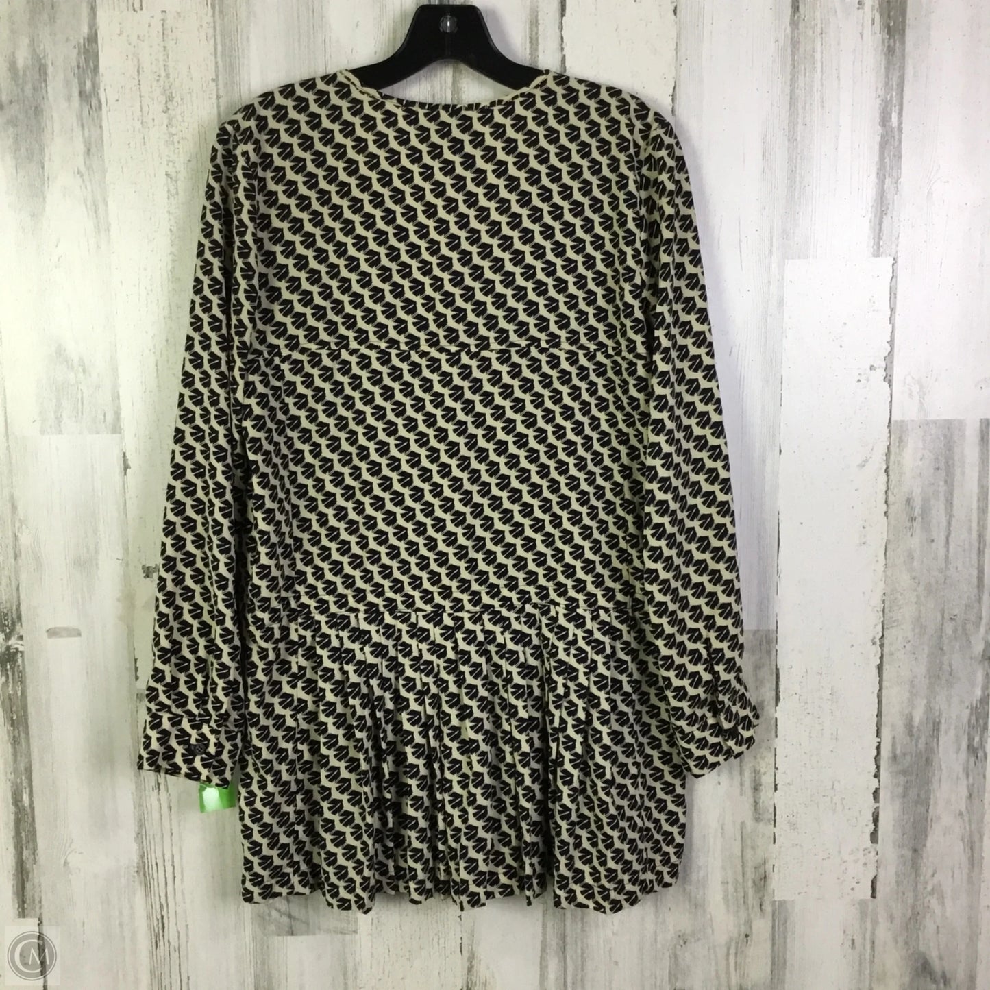 Top Long Sleeve By Maeve In Black & Cream, Size: S