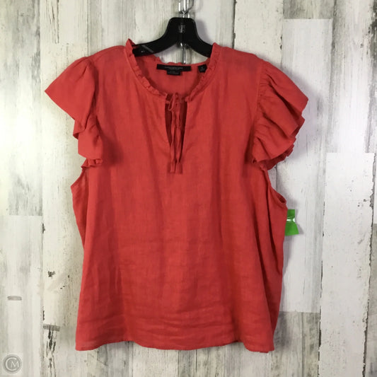 Top Short Sleeve By Marc New York In Coral, Size: Xl