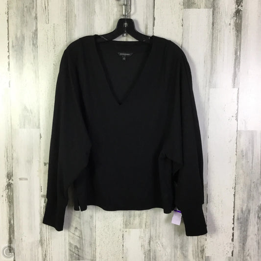 Top Long Sleeve By Banana Republic In Black, Size: L