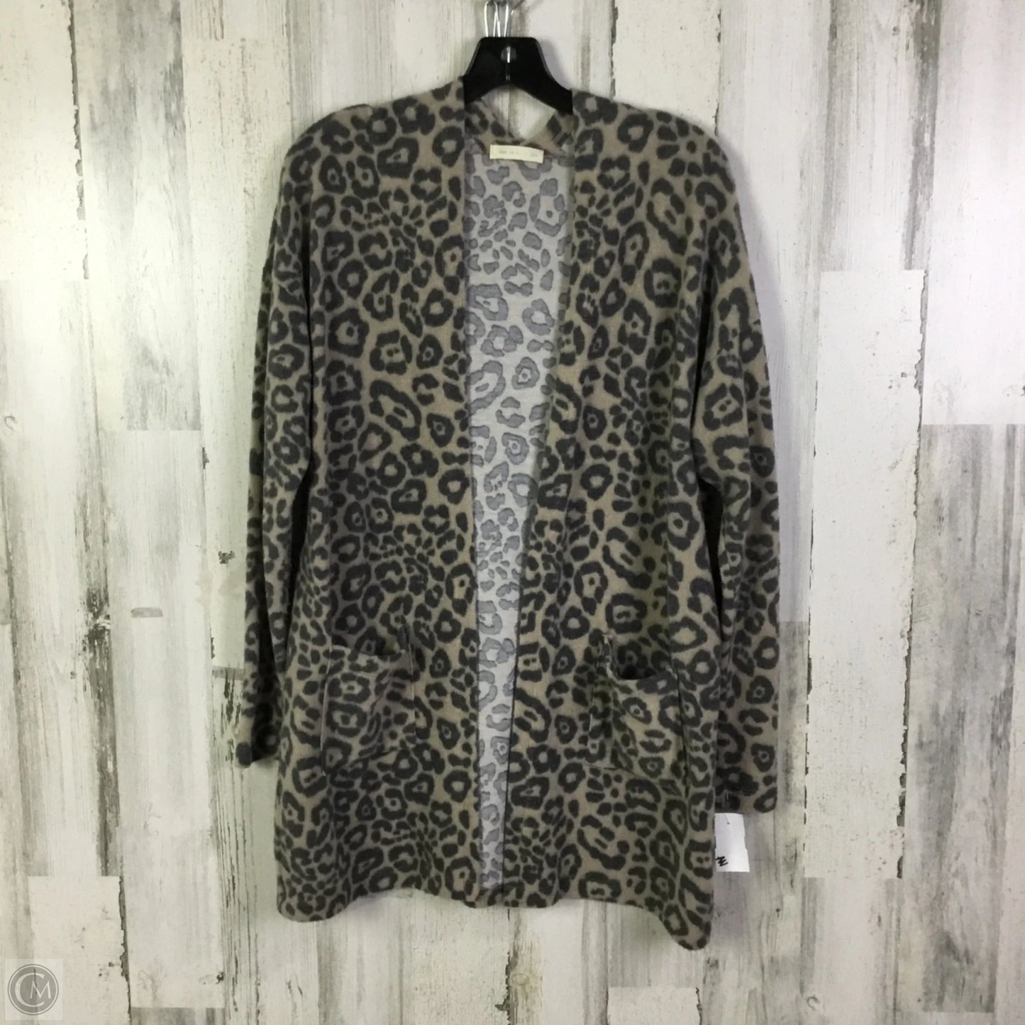 Cardigan By Clothes Mentor In Animal Print, Size: M