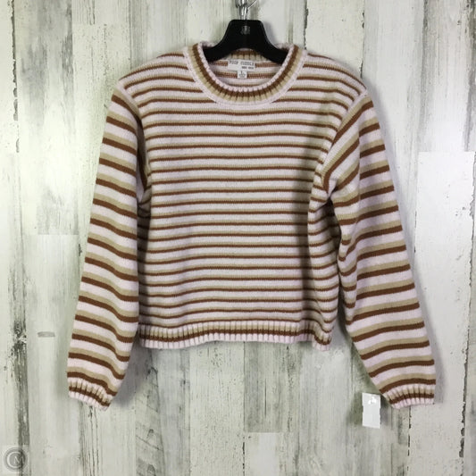 Sweater By Poof In Brown & Pink, Size: L