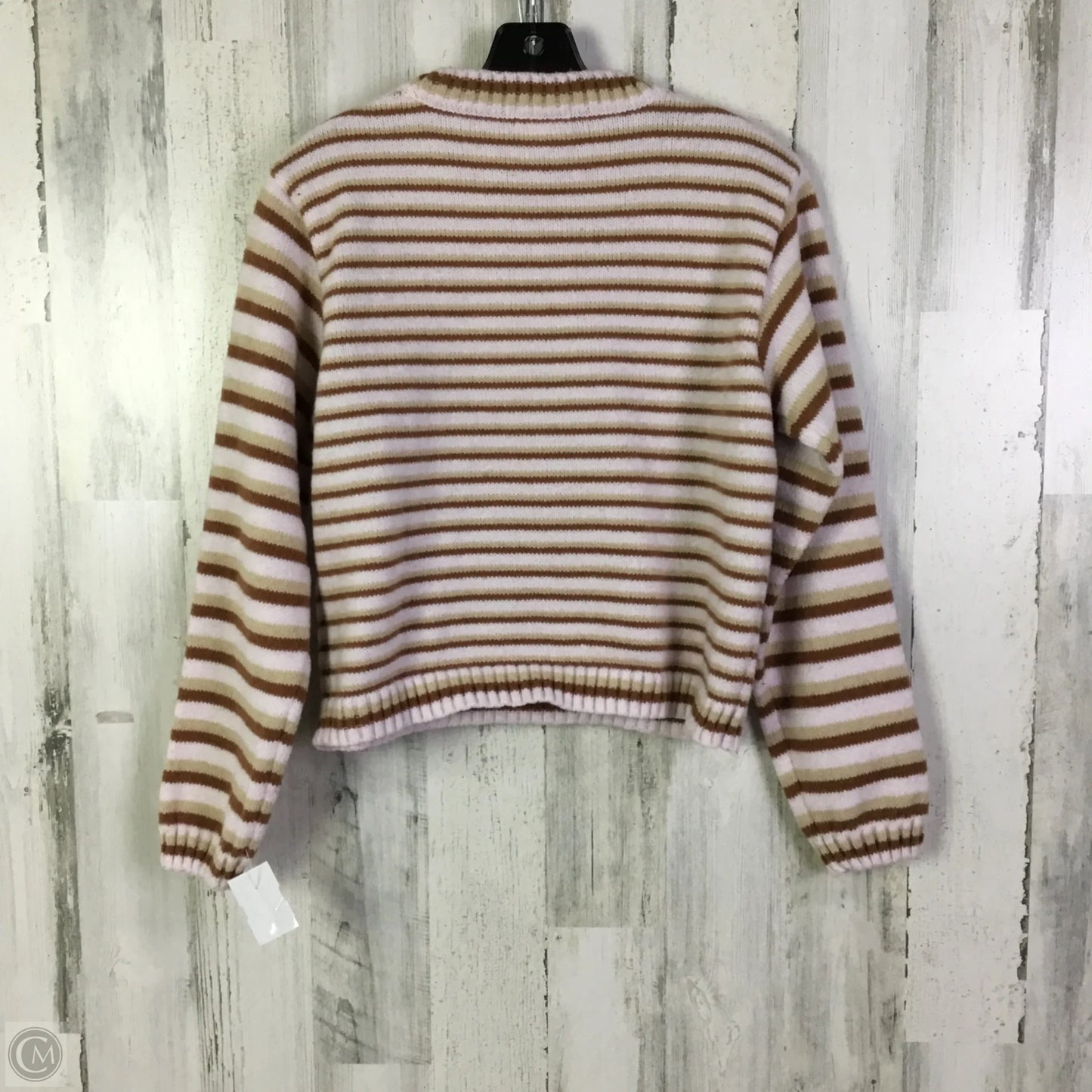 Sweater By Poof In Brown & Pink, Size: L