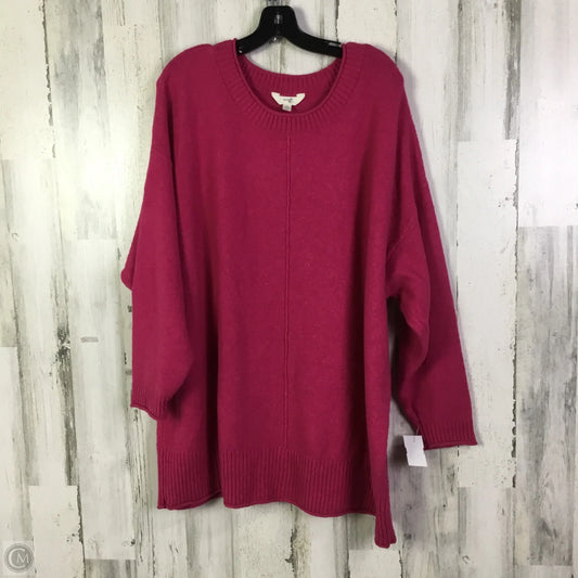 Sweater By Terra & Sky In Pink, Size: 3x