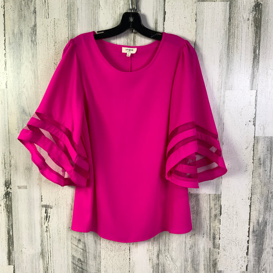 Top Short Sleeve By Umgee In Pink, Size: S