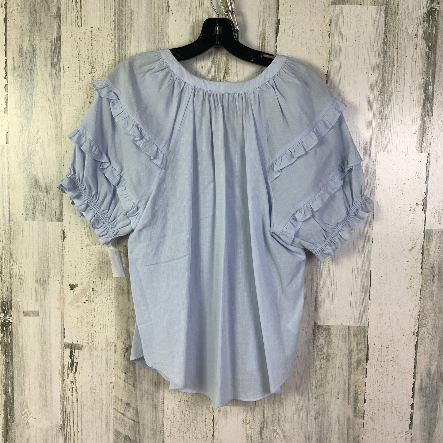 Top Short Sleeve By Ann Taylor In Blue, Size: M