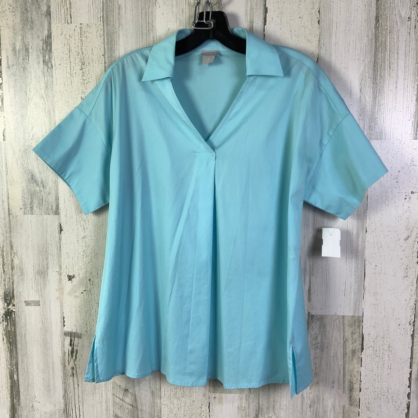 Top Short Sleeve By Chicos In Blue, Size: S