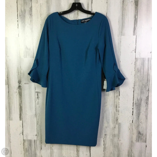 Dress Designer By Karl Lagerfeld In Blue, Size: S