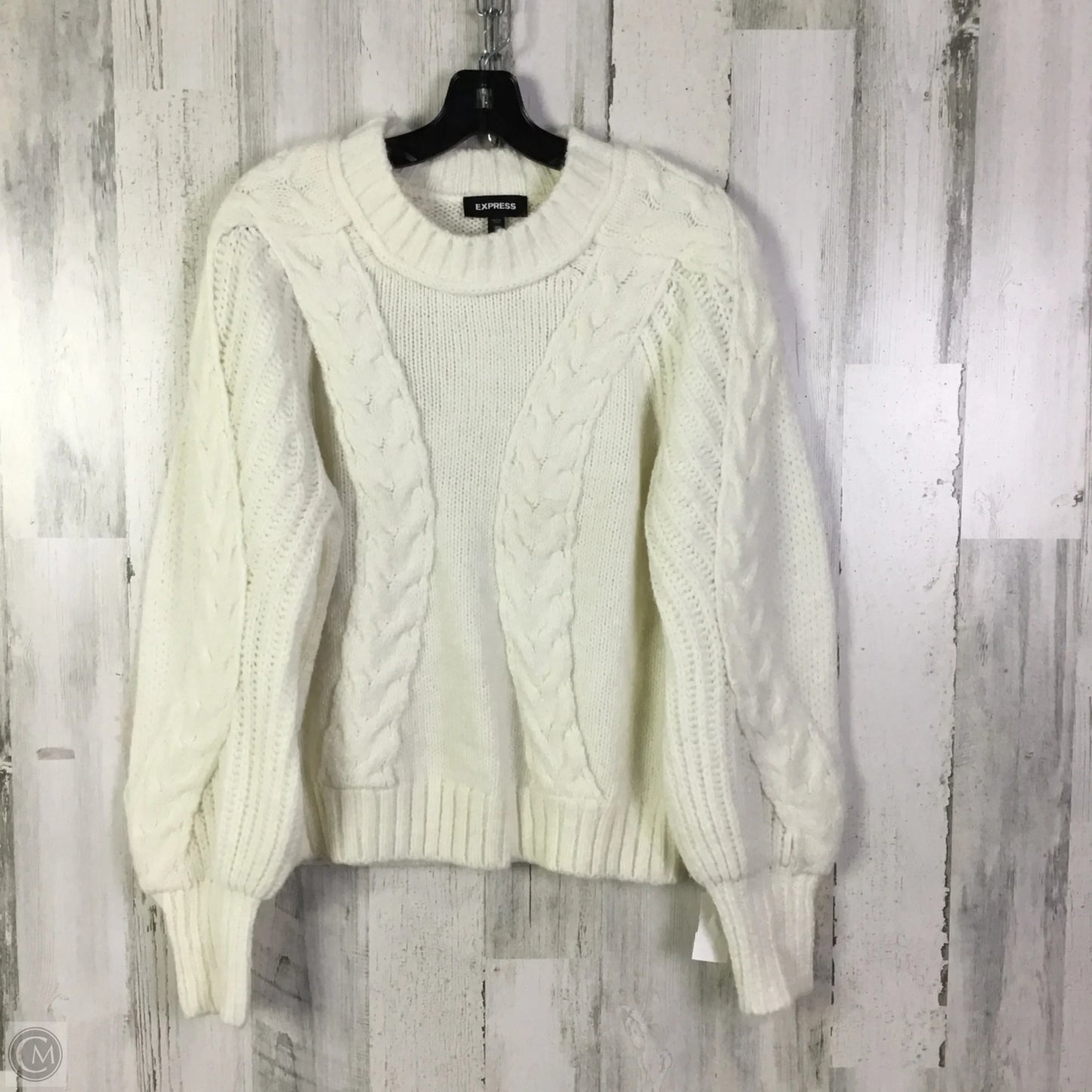 Sweater By Express In White, Size: M