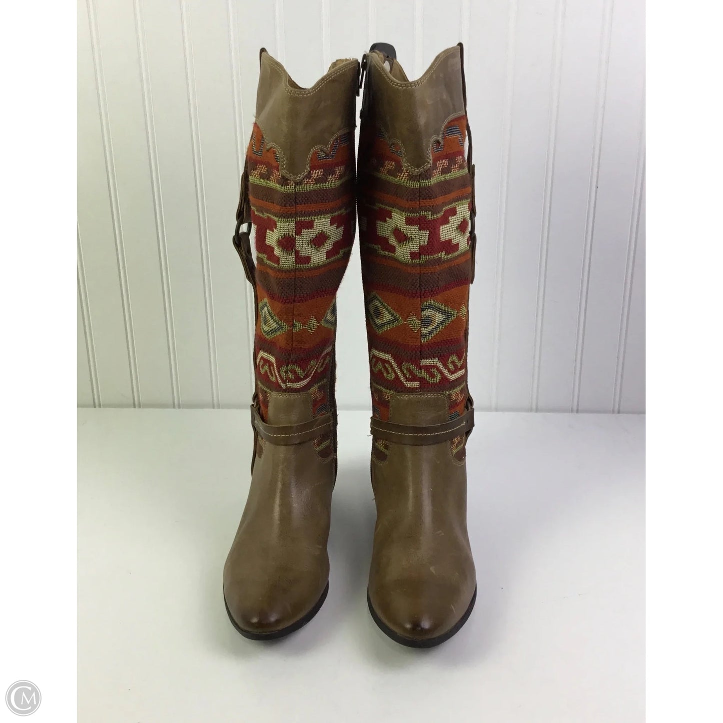 Boots Mid-calf Heels By Sofft In Brown, Size: 11