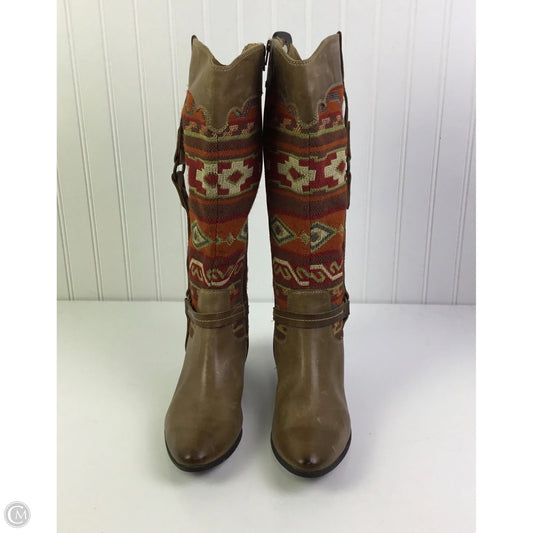 Boots Mid-calf Heels By Sofft In Brown, Size: 11