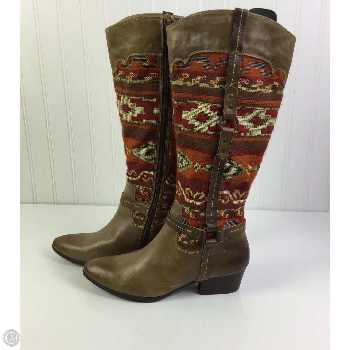 Boots Mid-calf Heels By Sofft In Brown, Size: 11