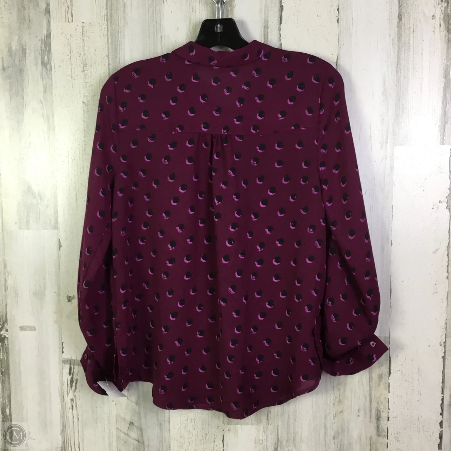 Blouse Long Sleeve By Elle In Purple, Size: S