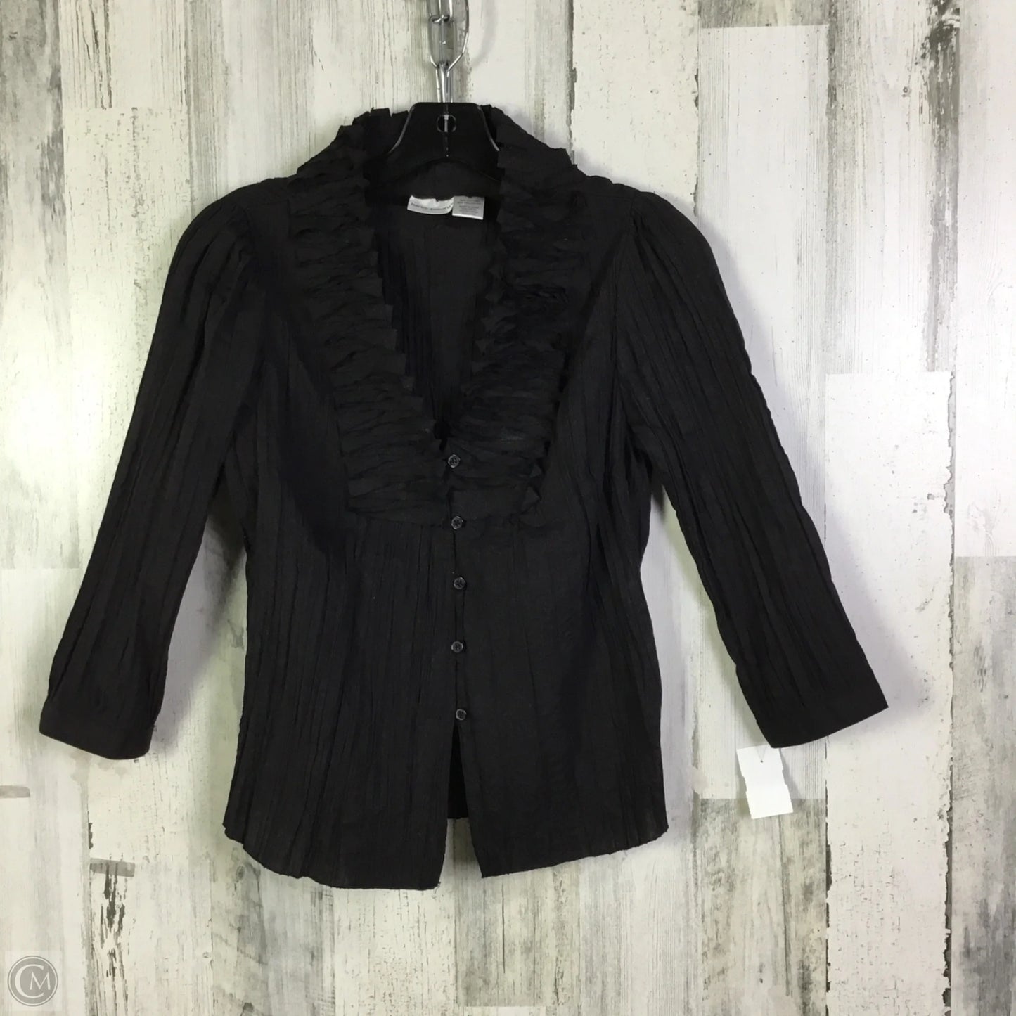 Blouse Long Sleeve By Harve Bernard In Black, Size: S