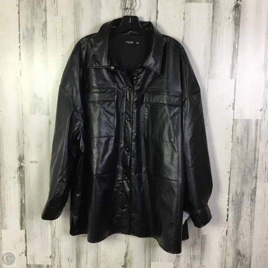 Jacket Shirt By Shein In Black, Size: 4x