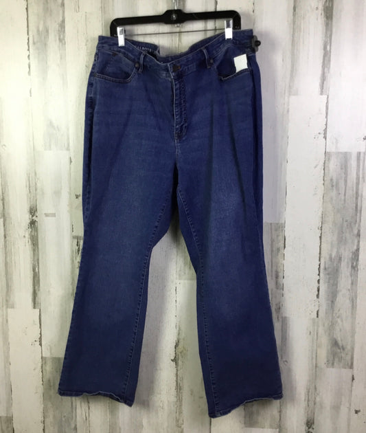 Jeans Boot Cut By Talbots In Blue Denim, Size: 22