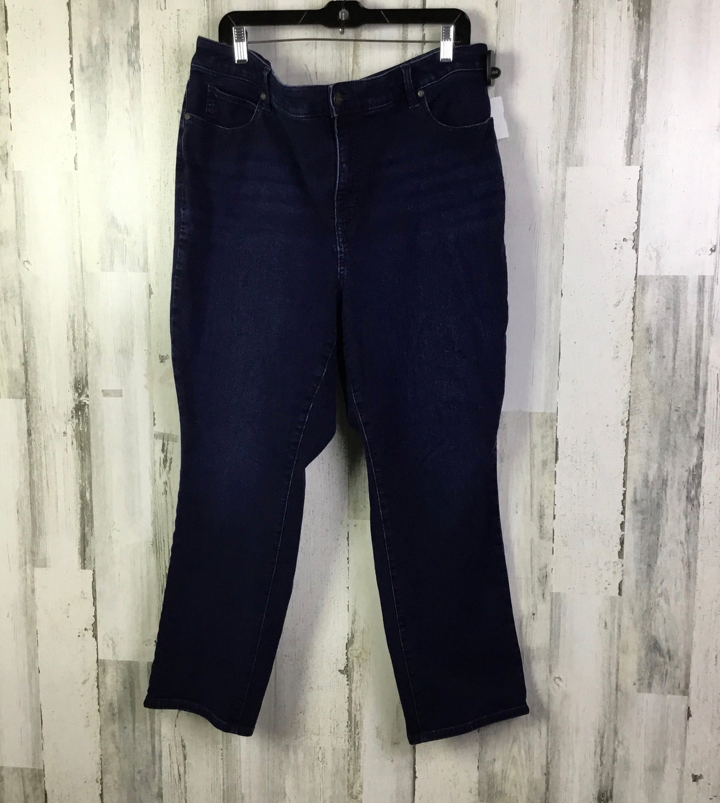 Jeans Straight By Talbots In Blue Denim, Size: 22