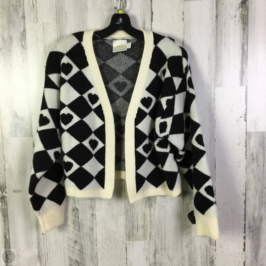 Sweater Cardigan By Maeve In Black & White, Size: Osfm