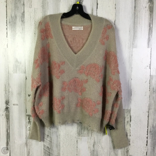 Sweater By Anthropologie In Pink & Tan, Size: M