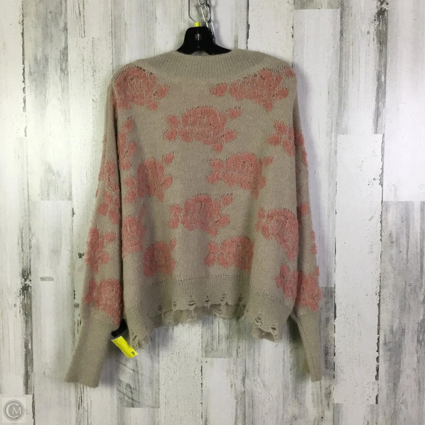 Sweater By Anthropologie In Pink & Tan, Size: M