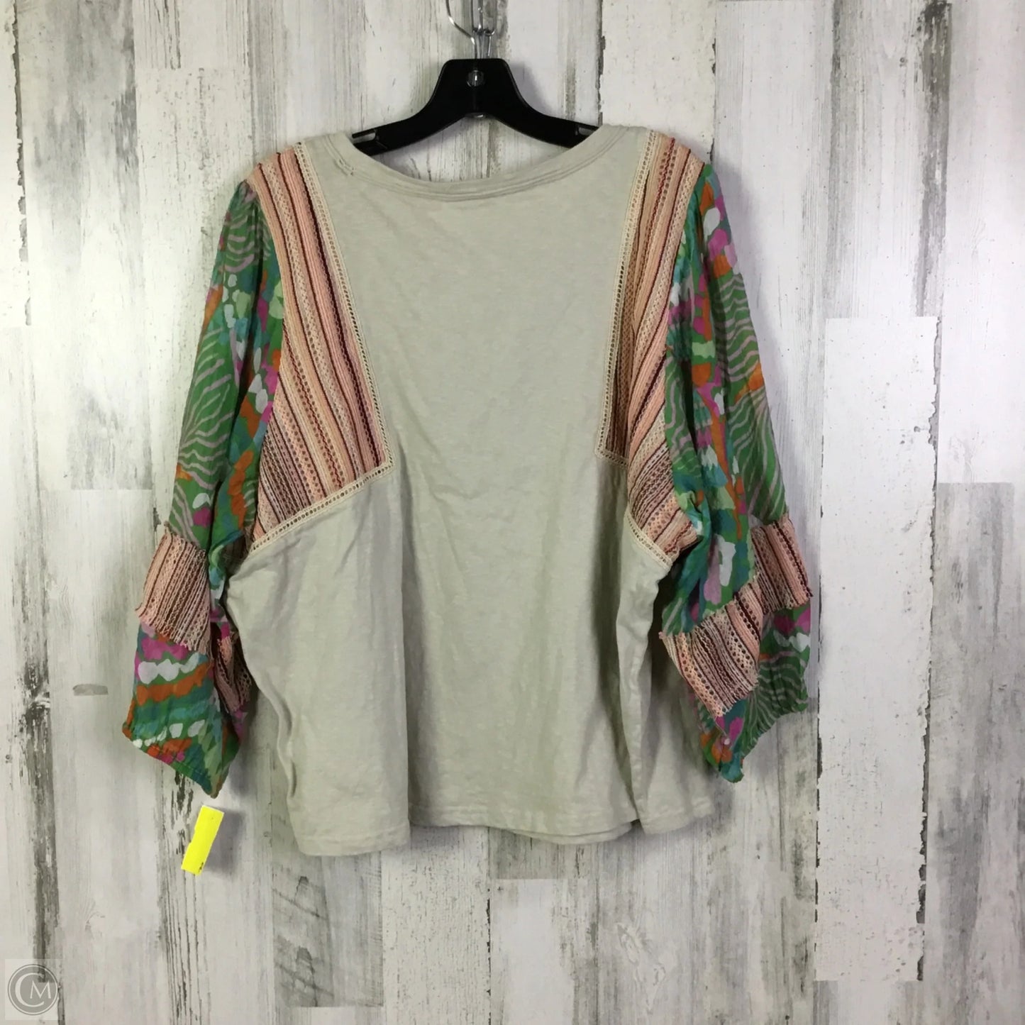 Top 3/4 Sleeve By Easel In Multi-colored, Size: L